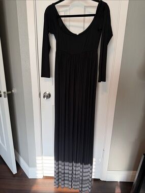 NWT Rachel Pally Isa Black Scoop Neck Maxi Dress